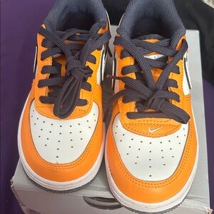 Kids Orange and White Sneakers